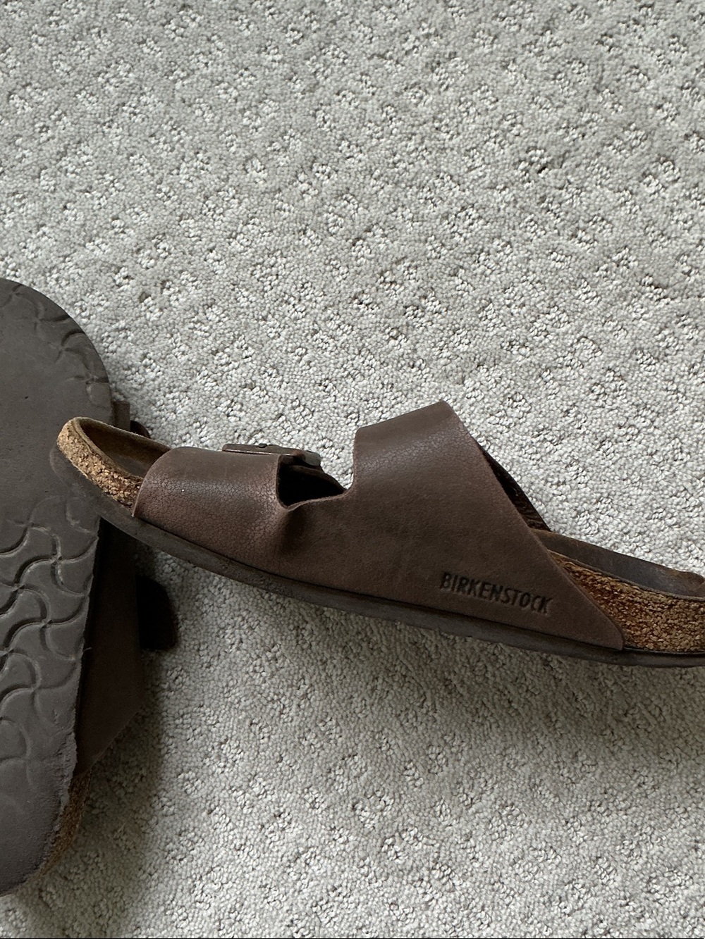 Birkenstock Dark Brown Double-Strap Slide Sandals - Picture 3 of 5